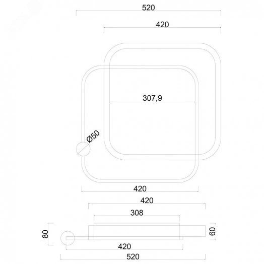 Светильник Потолочный ARTE LAMP ALSAFI A2658PL-1WH 1*LED Металл Белый
