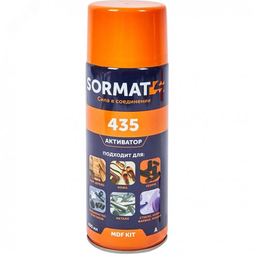 Набор универсальный супер-клей Sormat клей 80 г. +активатор 400 мл