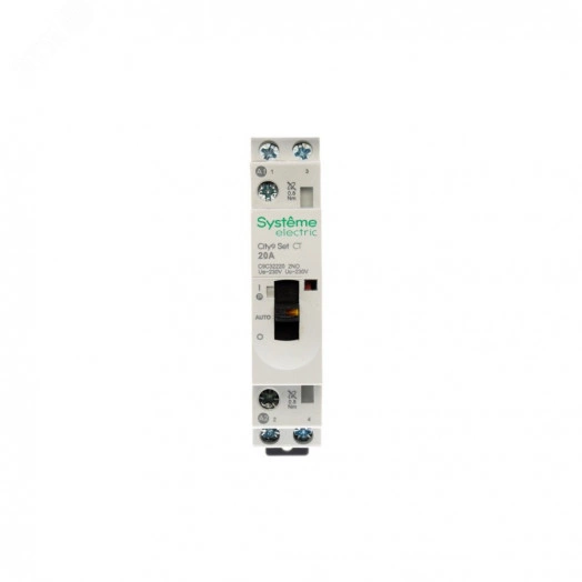 Контактор 2P 2НО 20A AC 230В-230В City9 Set