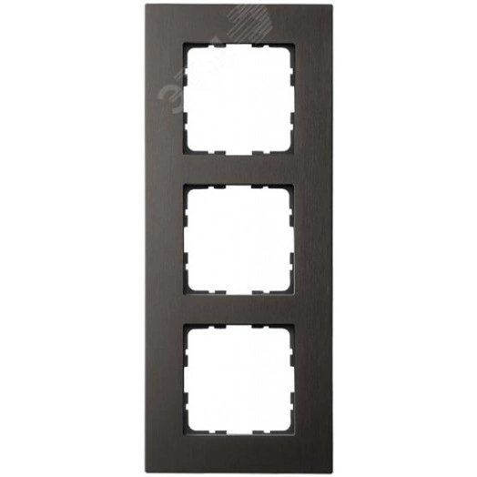 Рамка 3-постовая, алюминий Brown