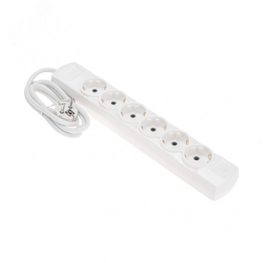 Удлинитель PREMIUM 6 гнезд, 1,5 м, 3х1,5 мм2, с/з, белый