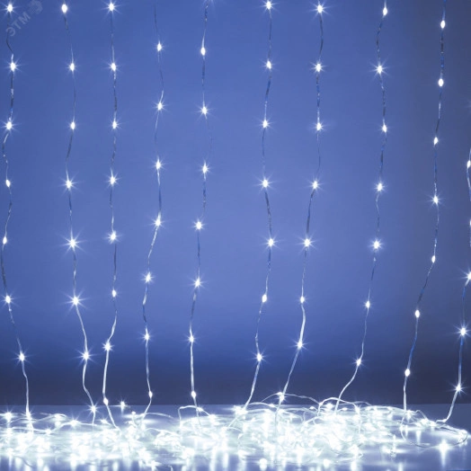 Гирлянда Занавес Водопад, холодный белый, 3х2,8 м, 280 LED, IP20 ENIN-300WD