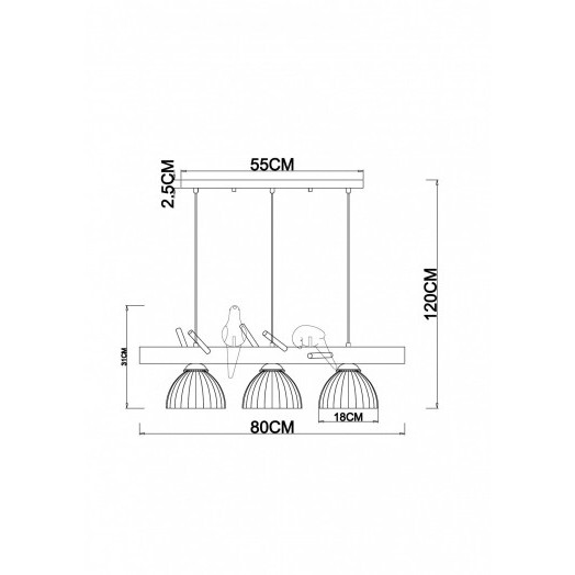 Светильник Подвесной Arte lamp CAPRICE A4183SP-3BR 3*E27 Металл Белый