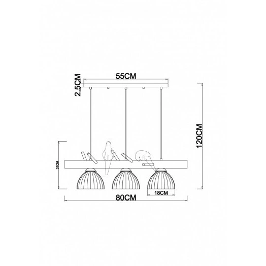 Светильник Подвесной Arte lamp CAPRICE A4183SP-3BR 3*E27 Металл Белый