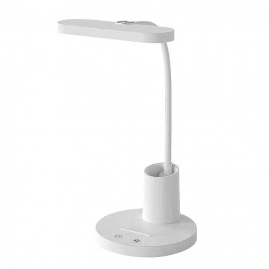 Светильник настольный светодиодный с подставкой под канцелярские принадлежностиUЛм-D603 10W/3000-6000K/DIM WHITE Сенсорный выключатель Диммер белый