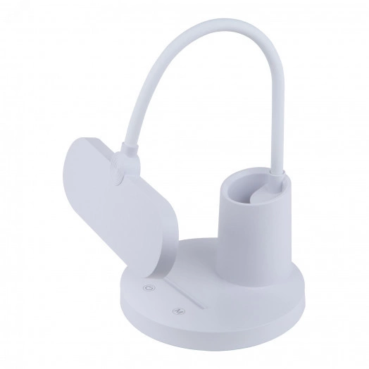 Светильник настольный светодиодный с подставкой под канцелярские принадлежностиUЛм-D603 10W/3000-6000K/DIM WHITE Сенсорный выключатель Диммер белый