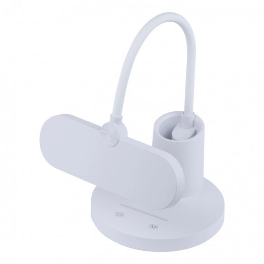 Светильник настольный светодиодный с подставкой под канцелярские принадлежностиUЛм-D603 10W/3000-6000K/DIM WHITE Сенсорный выключатель Диммер белый