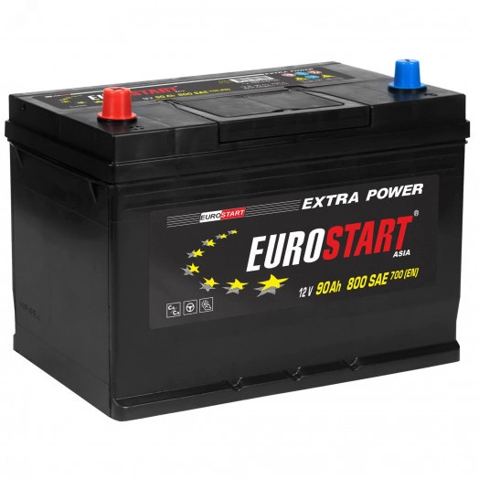 Аккумулятор автомобильный EUROSTART Extra Power Asia 90Ah L+ (нижний борт)