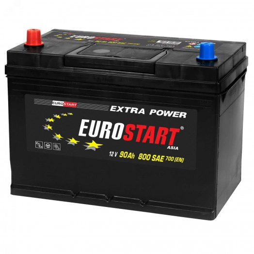 Аккумулятор автомобильный EUROSTART Extra Power Asia 90Ah L+ (нижний борт)