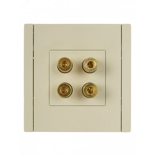FORTE&PIANO Аудиорозетка 4-местная FP439 ваниль IEK