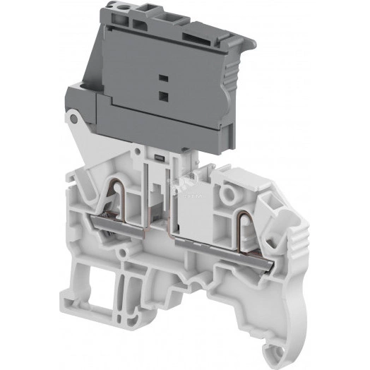 Клемма втычная ZK2.5-SF держатель предохранителя 5x20мм серая 2.5 мм.кв 2 зажима