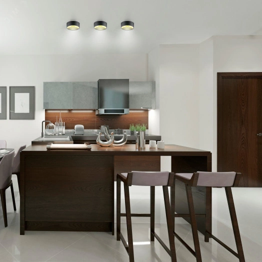 Светильник светодиодный накладной LED ДПО 17 Вт 1100 Лм 4000К IP20 d140х50 мм монт d50 мм Overhead