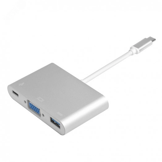 Хаб 3 в 1, USB Type C на VGA, USB 3.0