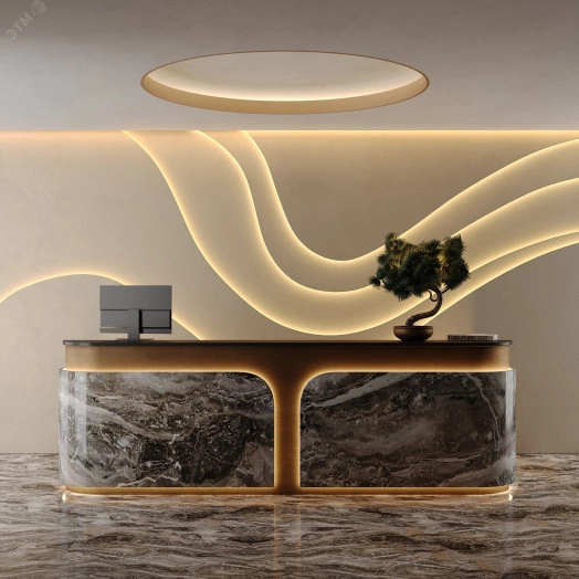 Лента герметичная MOONLIGHT-TOP-X320-11x7мм 24V Warm2300 (10 W/m, IP65, CSP, 5м, wire x2) (Силикон)