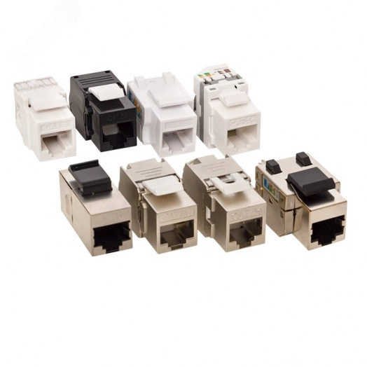 Адаптер проходной TERACOM PRO Cat.6 экран. RJ45-RJ45 тип Keystone