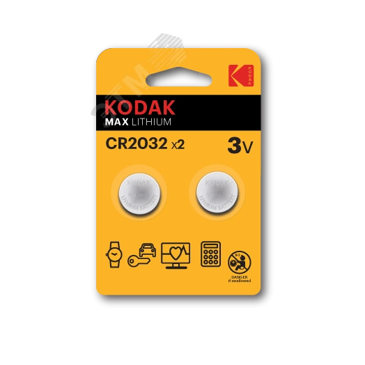 Батарейка CR2032-2BL MAX Lithium (60/240/43200)