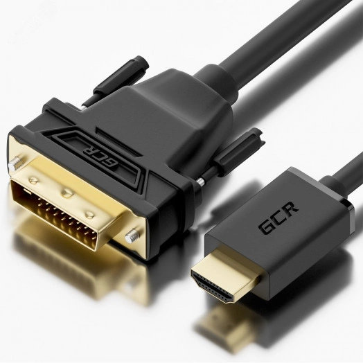 Кабель HDMI 19М на DVI 25М, 1.8 м., черный