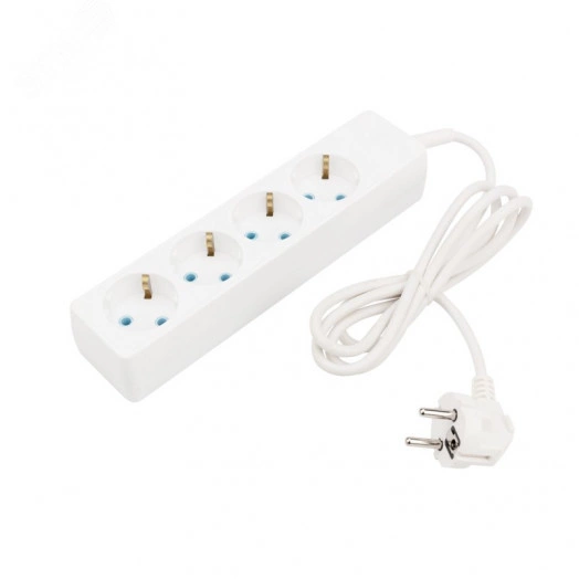 Удлинитель PROconnect  4 гнезда, 1.5 м, 3х0.75 мм, с/з, белый