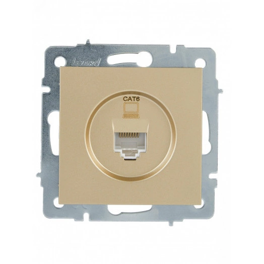 VESNA Розетка компьютерная золото 140