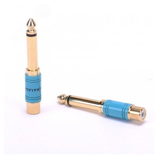 Переходник аудио Jack 6.35 мм M на RCA F