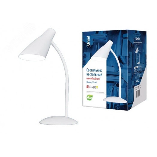 Светильник настольный 5W Сенсорный выключательTLD-562 White/LED/360Лм/4500K/Diммer белый