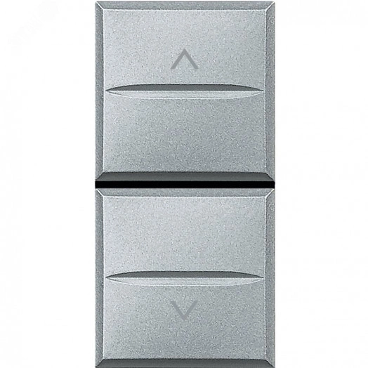 Axolute Переключатель двухкнопочный 16А 1Р 1-0-2 алюминий