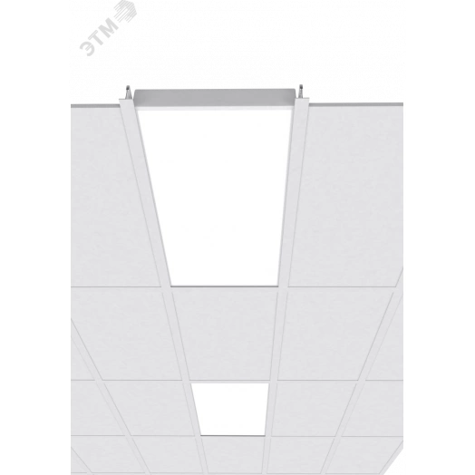 Светильник светодиодный VARTON E370 2.0 для образовательных учреждений 16 ВТ CRI90 3000 K встраиваемый/накладной 595х295х50 мм IP40 с опаловым рассеивателем аварийный автономный постоянного действия