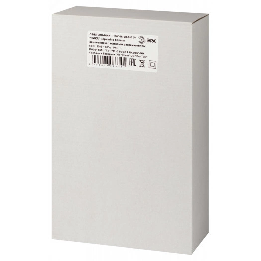 Светильник садово-парковый  НБУ 60Вт 06-60-003 Ника черный белое основание матовый