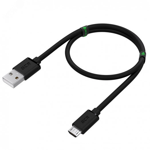 Кабель Micro USB, 0.5 м., черный, быстрая зарядка