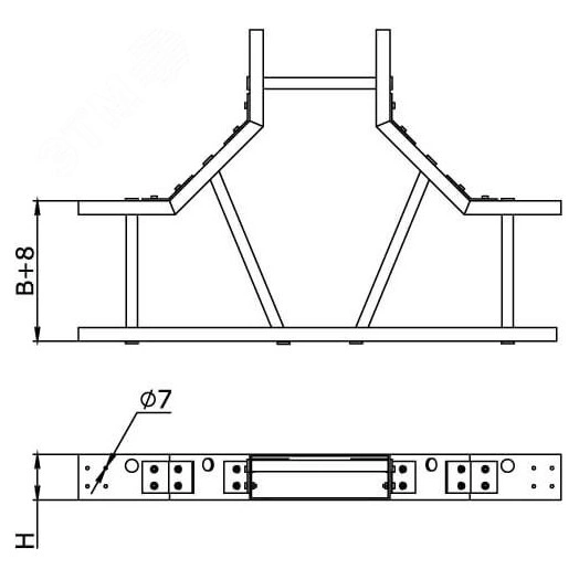 Крышка на ответвитель-переходник TDSA 150/300 в комплекте с метизами и пластинами PTCE