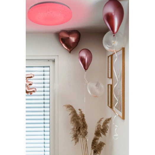 Светильник светодиодный ДБО-75 настенно-потолочный управляемый FROST-RGB 230В 3000-6500K 4400Лм 495x85мм с RGB подсветкой