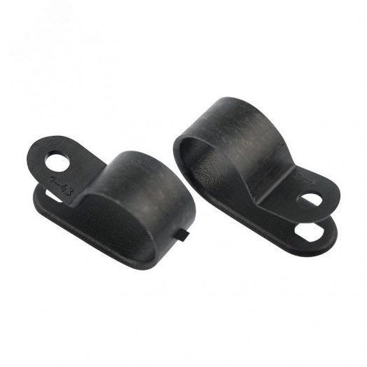 Скоба под винт 16 мм, черная (50 шт/уп)