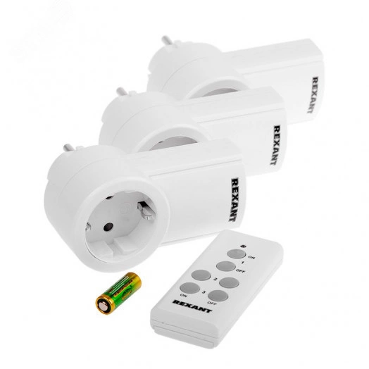 Радиоуправляемая розетка c пультом RX-003 (один пульт, три розетки) 10А/30м