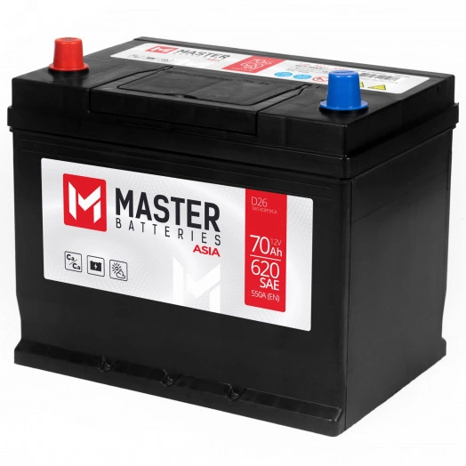 Аккумулятор автомобильный MASTER BATTERIES Asia 70Ah L+