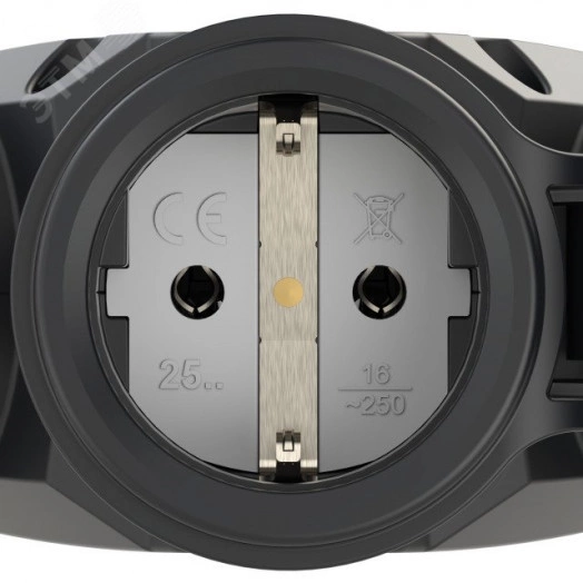 Тройник кабельный 16A/250V/2P+E/IP54 с резиновым корпусом PCE 253711-sr