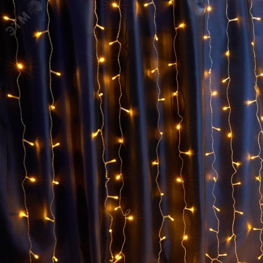 Гирлянда занавес LED желтый 2х2м IP44
