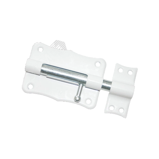 Шпингалет Кунгур ЗТ2-85 полимер.белый фигурный