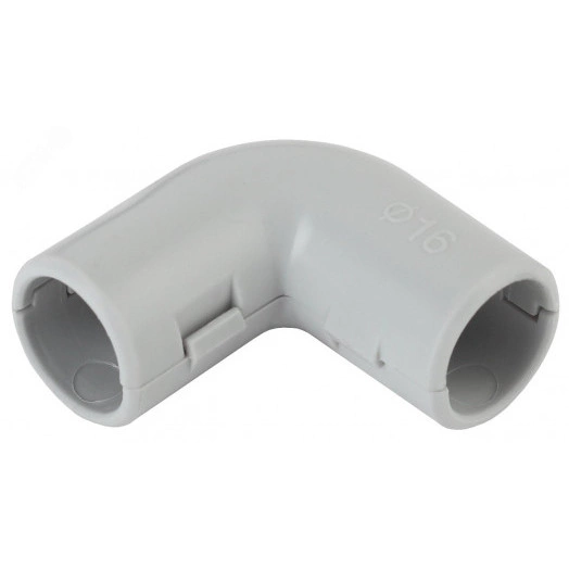 Угол 90 гр. (серый) соединительный для трубы 16мм (10шт) (10/500/9000)