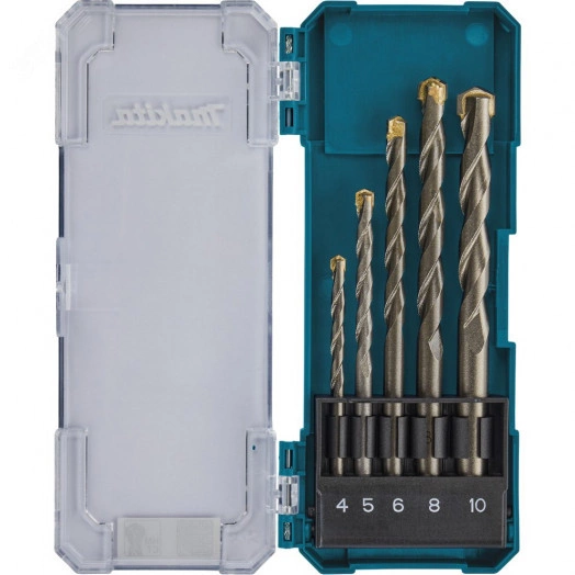 Набор сверл по кирпичу, 5 шт. (4,5,6,8,10 мм)