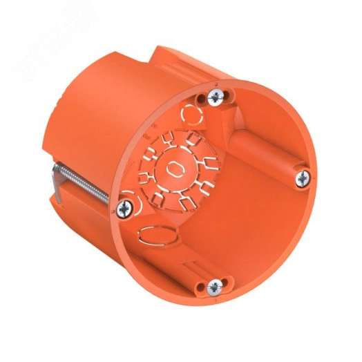 Коробка монтажная для полых стен увеличенной глубины, 10 вводов, с винтами, IP30, диам.68mm, H61mm