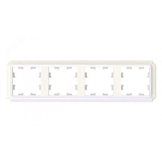 ATLASDESIGN ANTIQUE 4-постовая рамка, универсальная, ЖЕМЧУГ