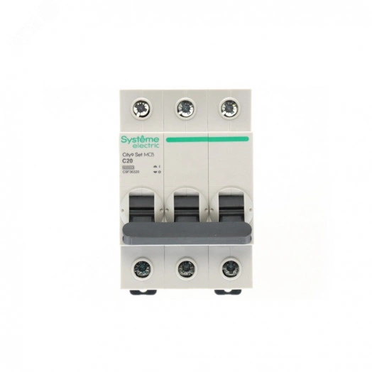 Выключатель автоматический трехполюсный (АВ) С 20А 3P 6kA 400В City9 Set