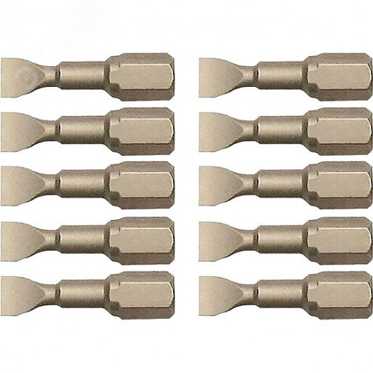 Насадка бита SL1.6x8.0, 25 мм, E-form (MZ), 10 шт.