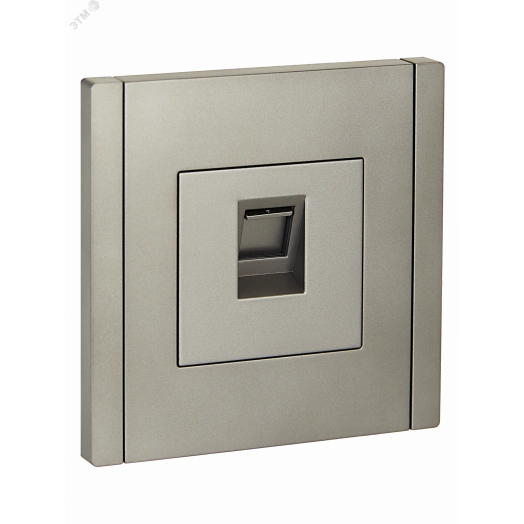 FORTE&PIANO Розетка компьютерная RJ45 кат.6 FP531 сталь IEK