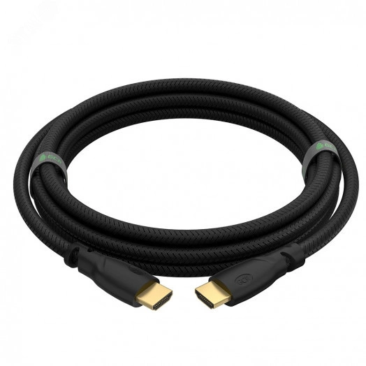 Кабель HDMI 2.0, Ultra HD 19М на 19М, 1.5 м., черный нейлон