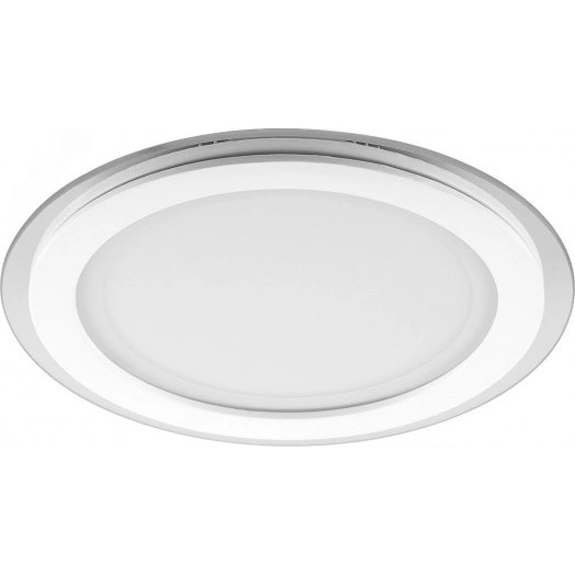 Светильник светодиодный ДВО-24w 4000K 1440Лм со стеклом белый