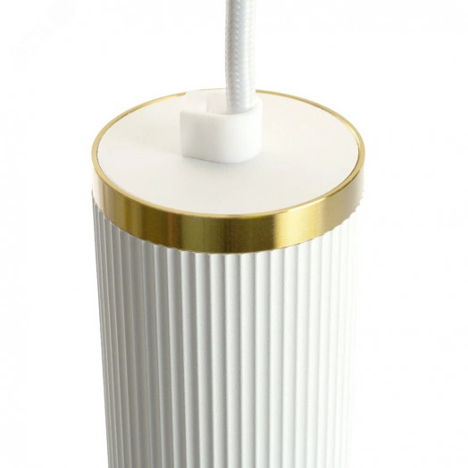 Светильник ДСО GU10 без лампы на подвесе белый античное золото