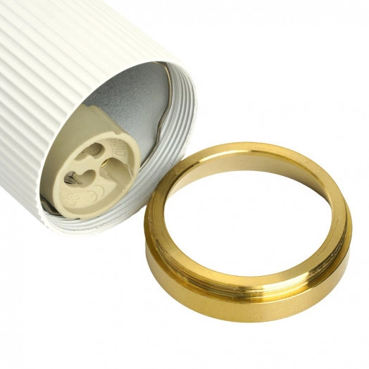 Светильник ДСО GU10 без лампы на подвесе белый античное золото