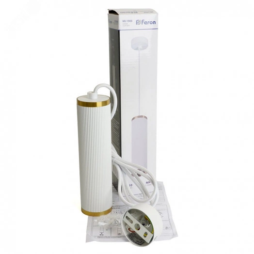 Светильник ДСО GU10 без лампы на подвесе белый античное золото