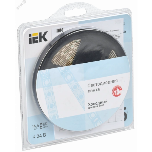 Лента светодиодная 5м LSR-5050W60-14,4-IP20-24В IEK